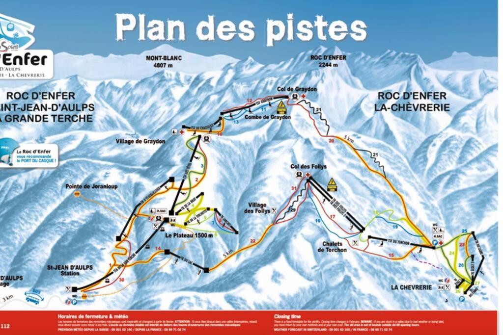 Le Relai S31 - Grand et lumineux studio avec coin montagne 4-6 pers, tout équipé, avec WIFI, à 30m des pistes avec un grand balcon, DRAPS NON COMPRIS Saint-Jean-dʼAulps Exterior foto