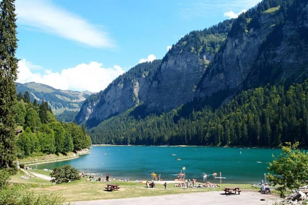 Le Relai S31 - Grand et lumineux studio avec coin montagne 4-6 pers, tout équipé, avec WIFI, à 30m des pistes avec un grand balcon, DRAPS NON COMPRIS Saint-Jean-dʼAulps Exterior foto